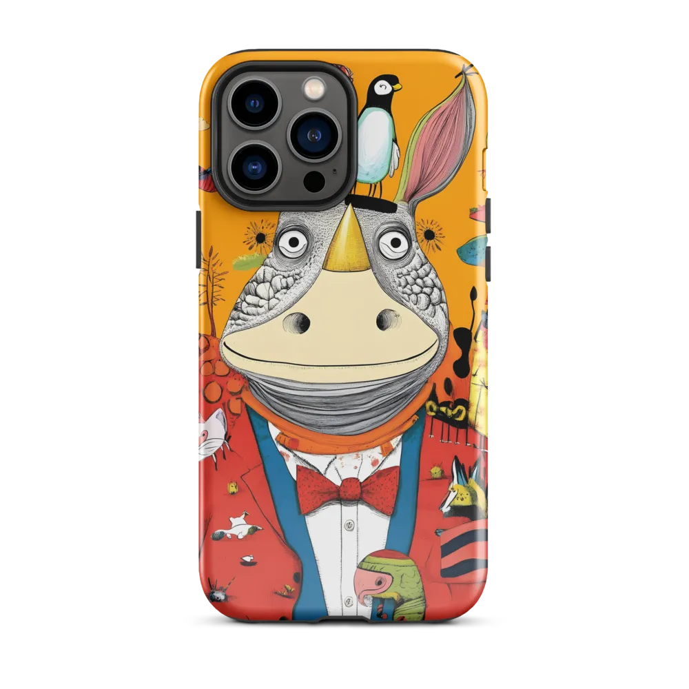 Whimsical Rhinoceros: A Playful Encounter