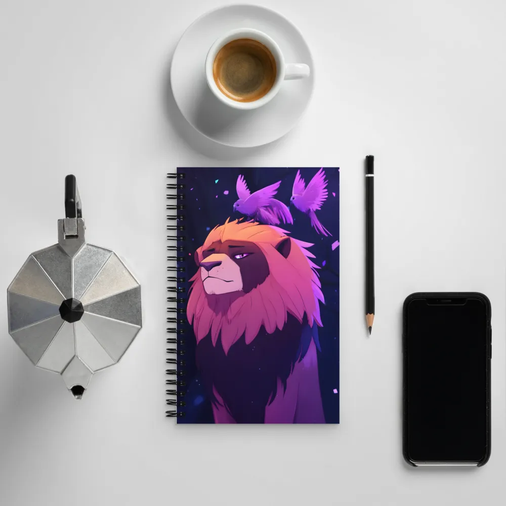 Regal Serenity: The Majestic Lion | Spiral Notebook