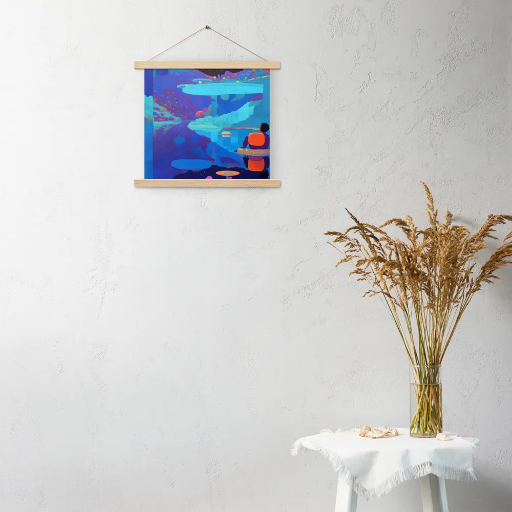 Reflections of Serenity | Poster With Oak Wood Hanger | 14″×14″