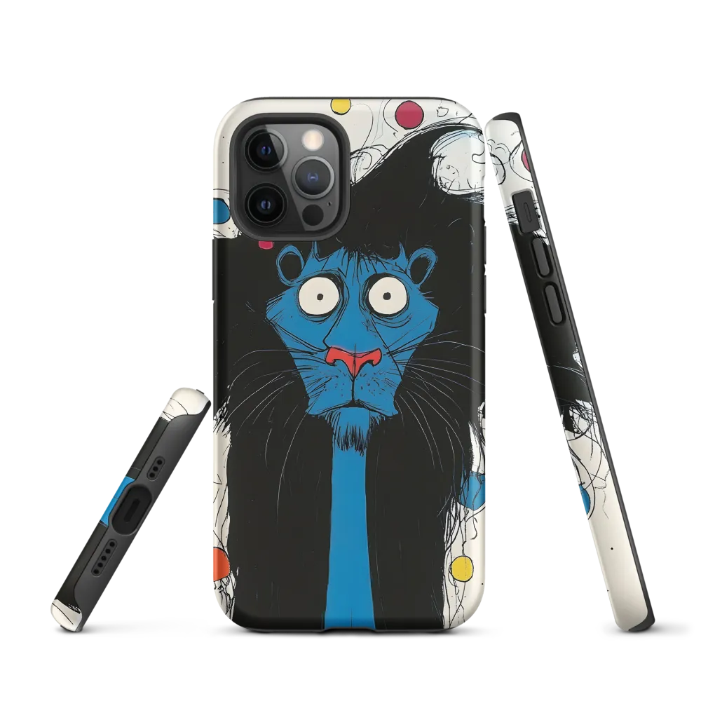 Whimsical Blue Lion