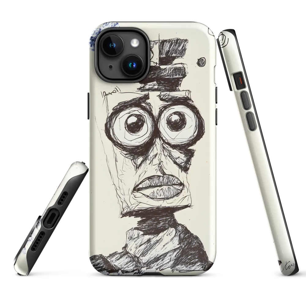 Abstract Surrealist Figure in Cubism | Phone Case |  15 Plus | Tough Case | Glossy