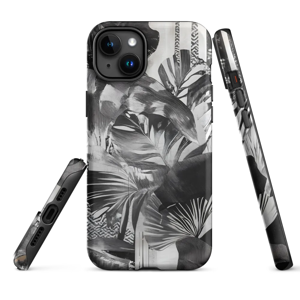 Monochrome Serenity in Tropical Foliage