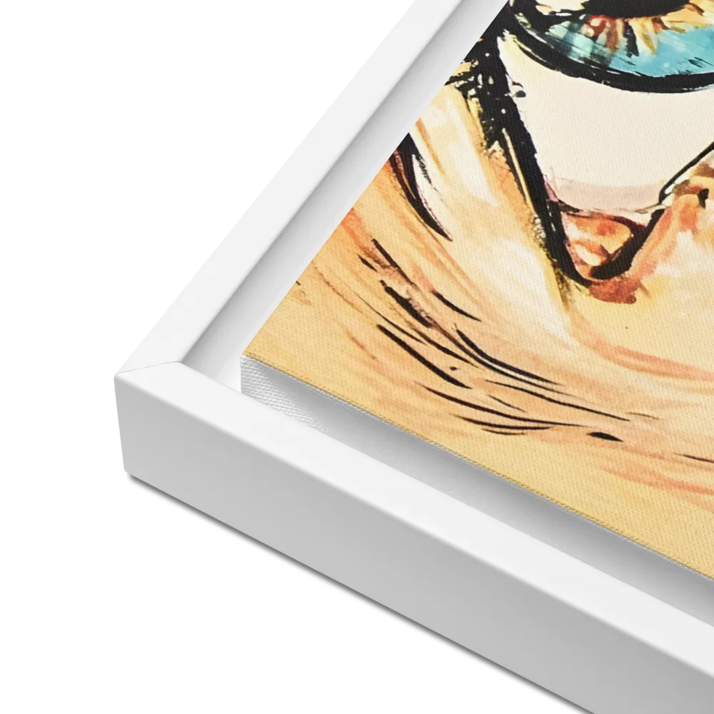 Gaze of Emotion | Canvas with White Frame | 18″×24″