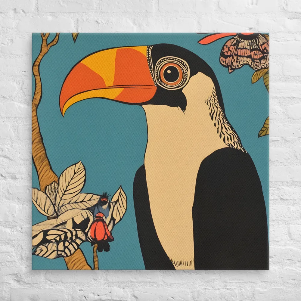 Tropical Majesty: The Toucan at Rest | Canvas | 37″×37″