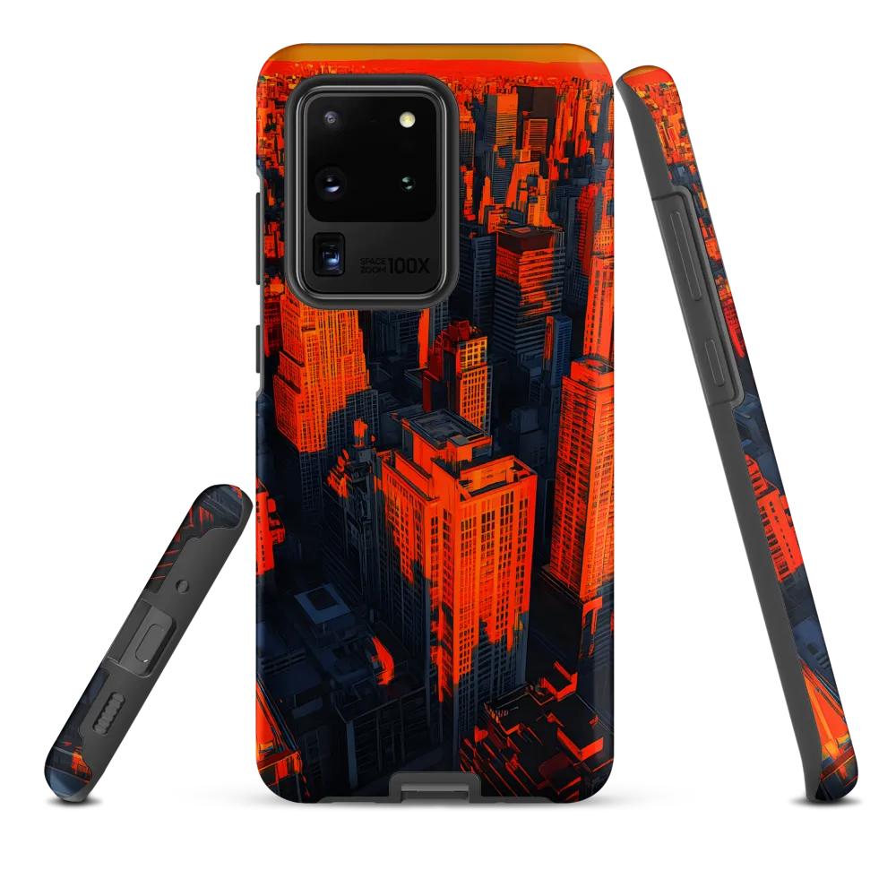 Urban Dawn: A Digital Ode to Skyscrapers | Phone Case |  S20 Ultra | Tough Case | Matte