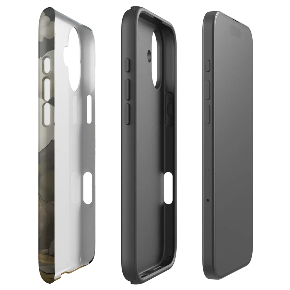 Whimsical Stone Figure in a Rocky Landscape | Phone Case |  16 Plus | Tough Case | Matte