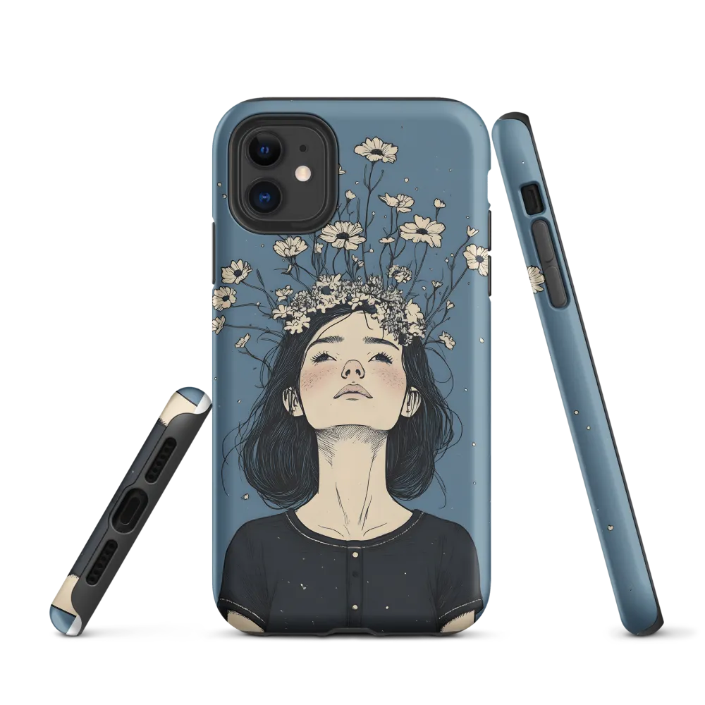 Floral Serenity: A Portrait of Tranquility | Phone Case |  11 | Tough Case | Matte