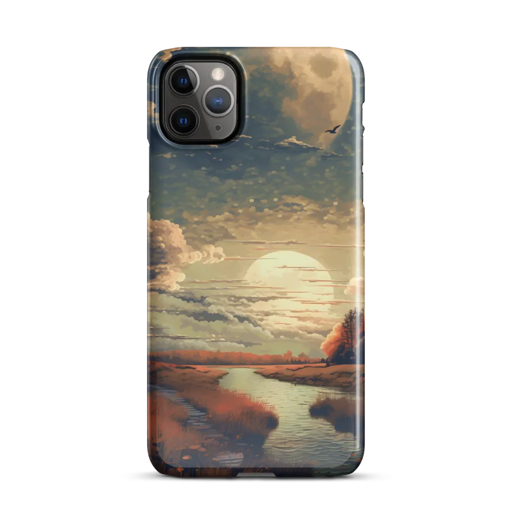 Whispers of Dusk: A Tranquil River Landscape | Phone Case |  11 Pro Max | Snap Case | Glossy