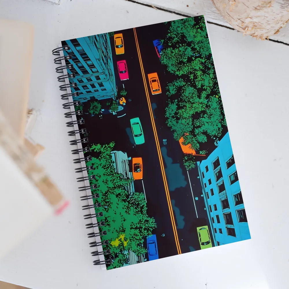 Urban Pulse: A Colorful Intersection | Spiral Notebook