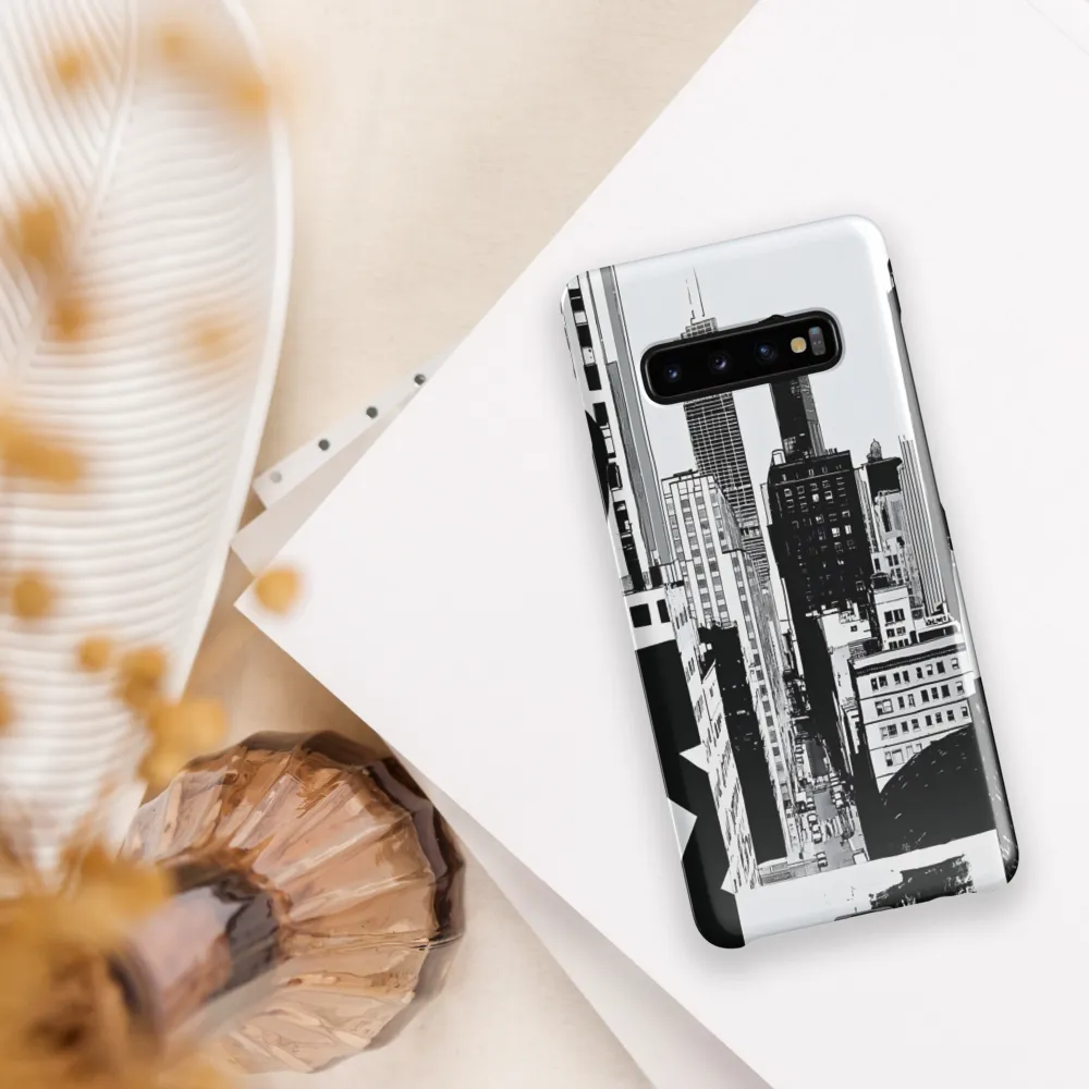 Urban Monochrome: A Contemporary Cityscape | Phone Case |  S10 Plus | Snap Case | Glossy