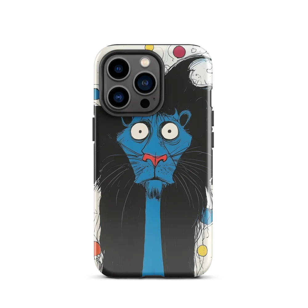 Whimsical Blue Lion