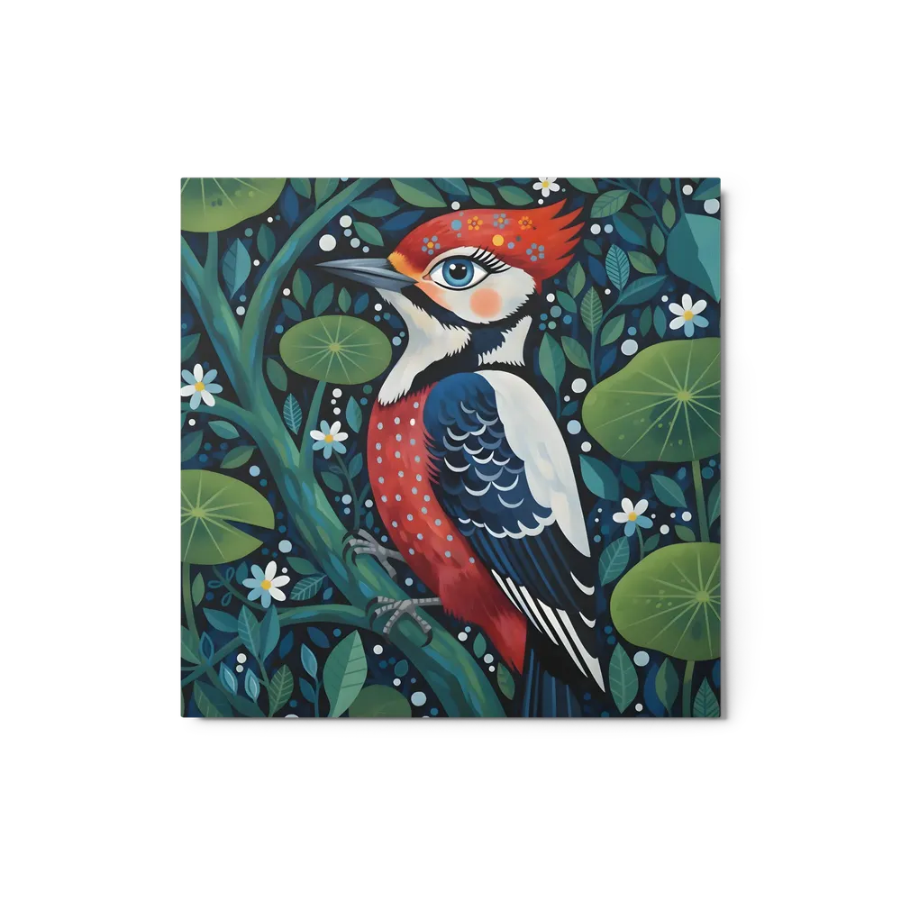 Forest Woodpecker 
 Metal Print | 12″x 12″
