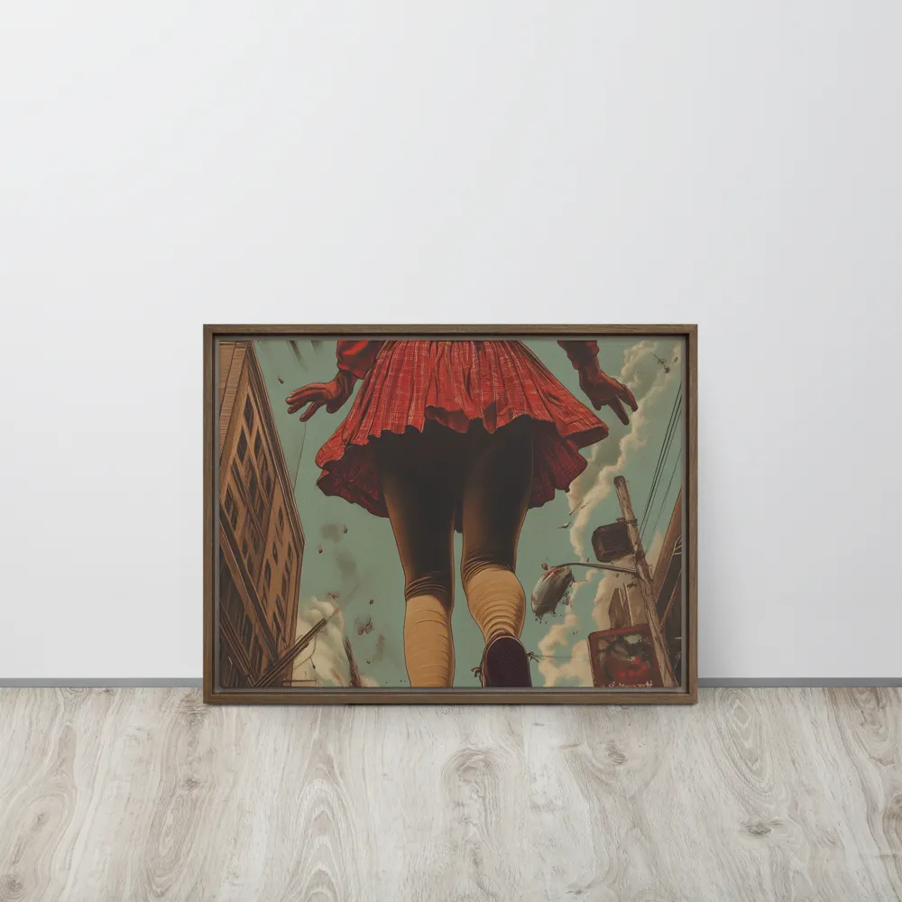 Flight of the Urban Dreamer | Canvas with Brown Frame | 18″×24″