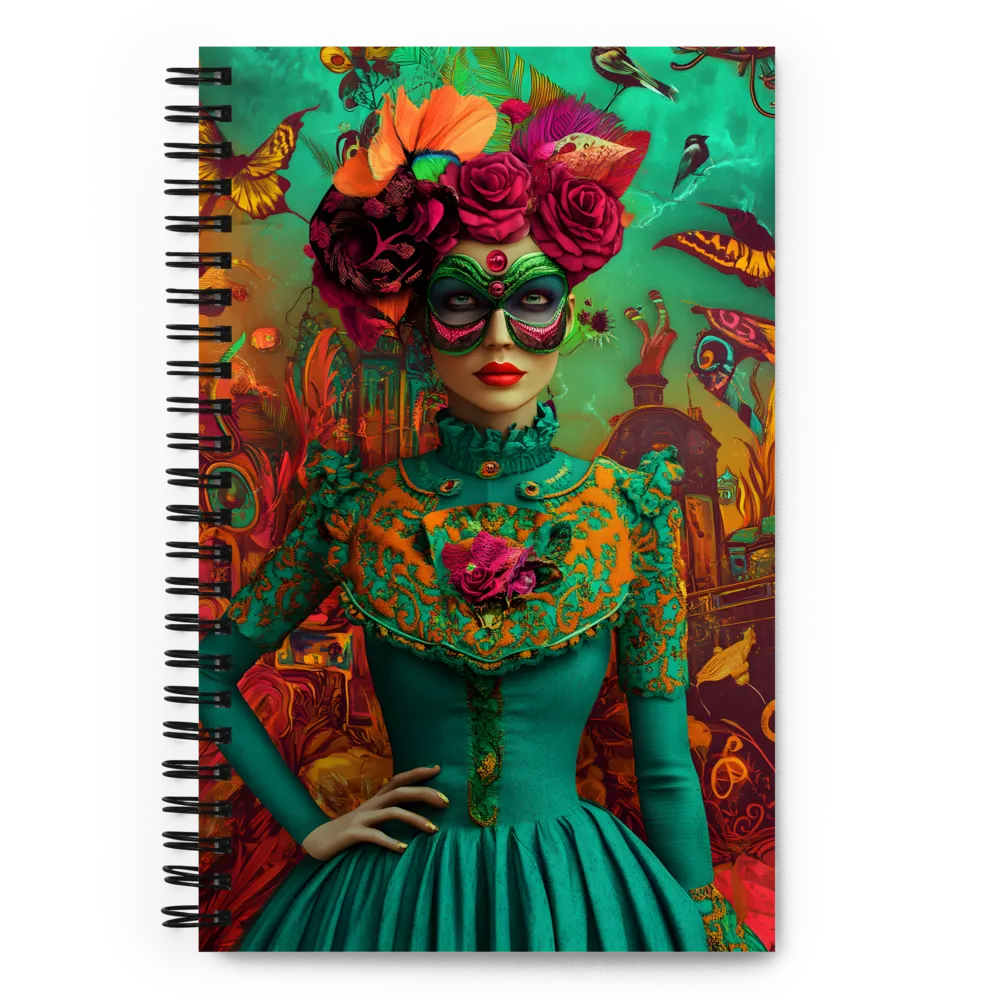 Enchanted Elegance: A Portrait of Mystique | Spiral Notebook