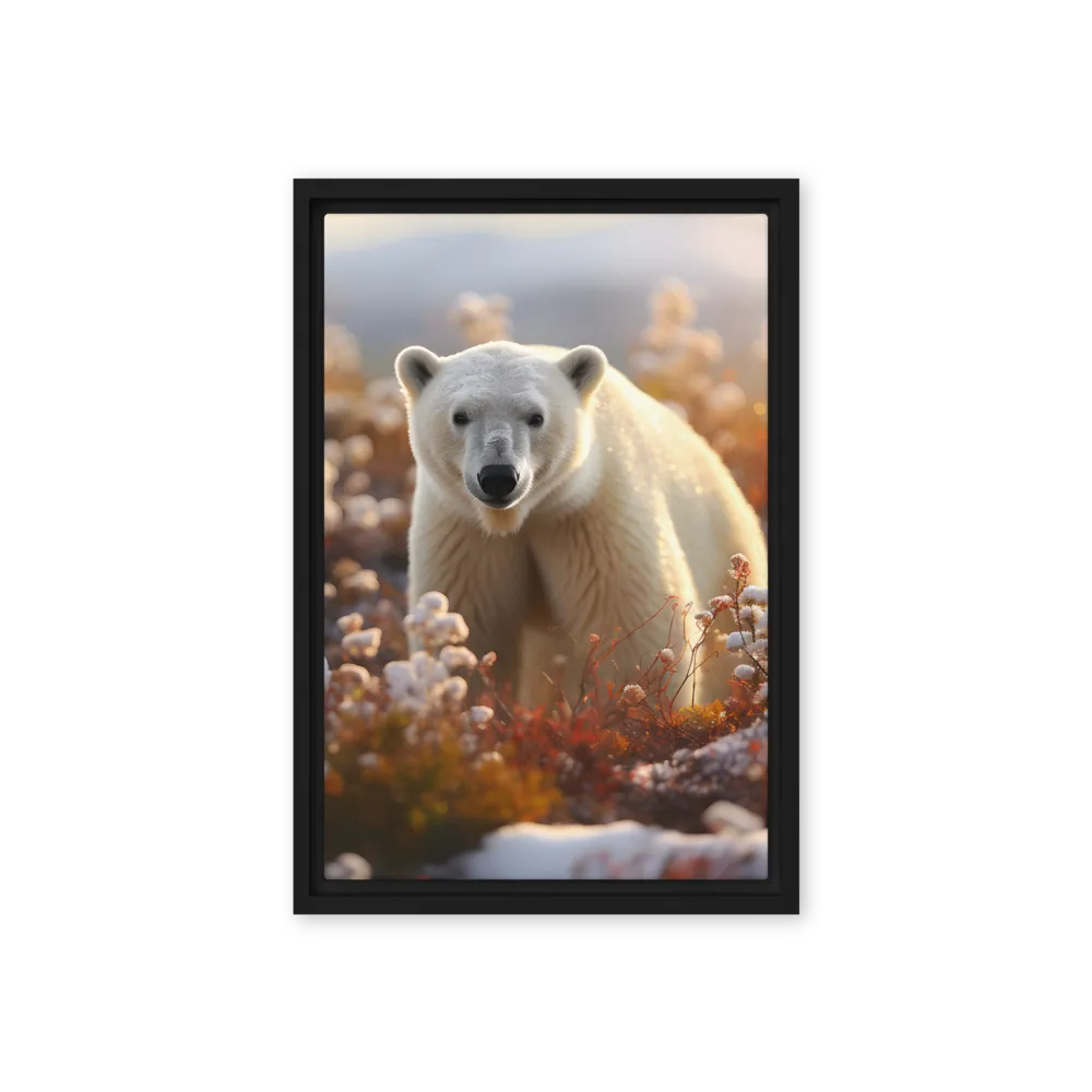 Harmony in the Frozen Wilderness | Canvas with Black Frame | 12″×18″