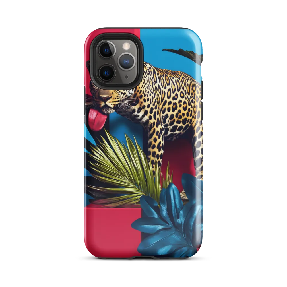 Playful Leopard in Vibrant Paradise