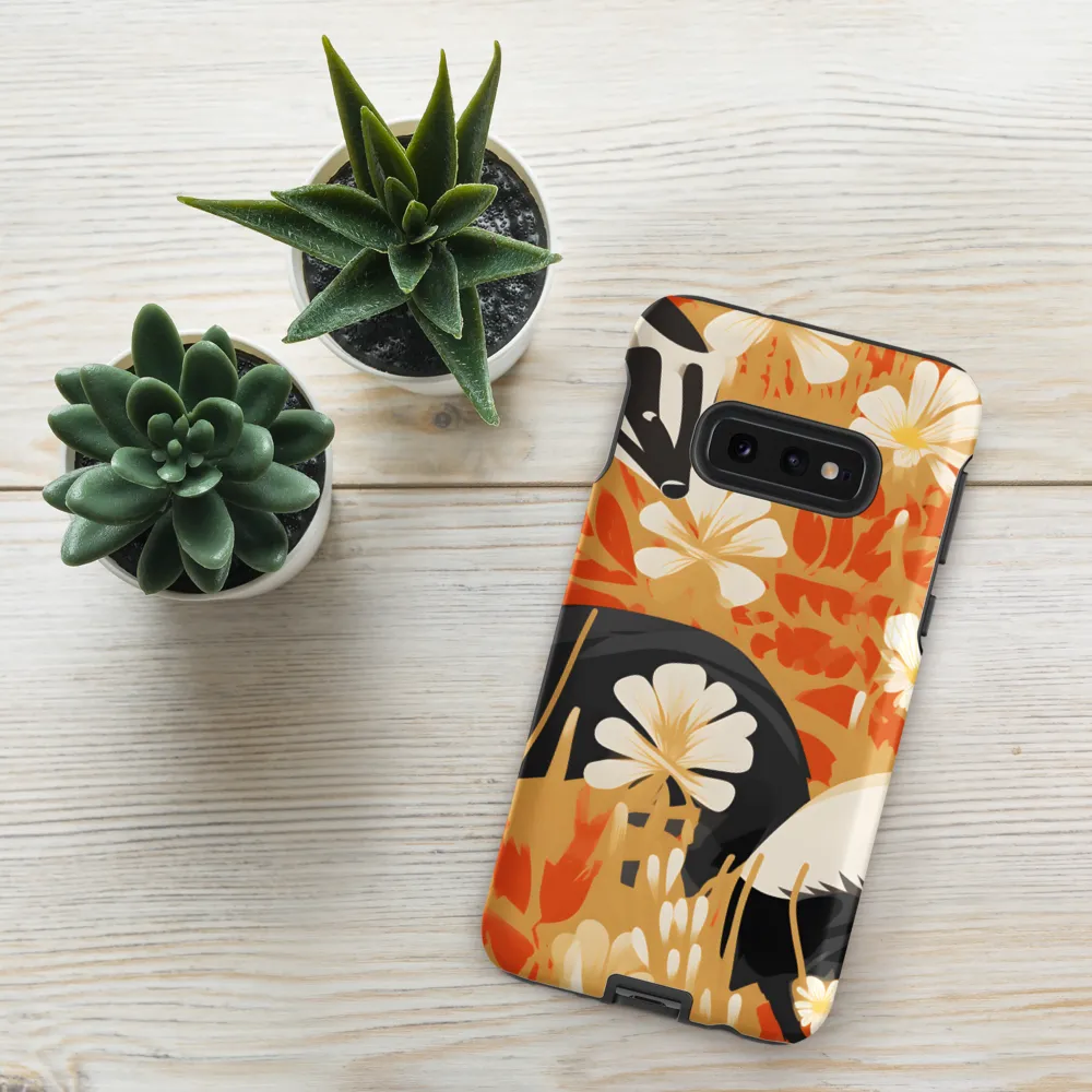 Whimsical Badgers in Bloom