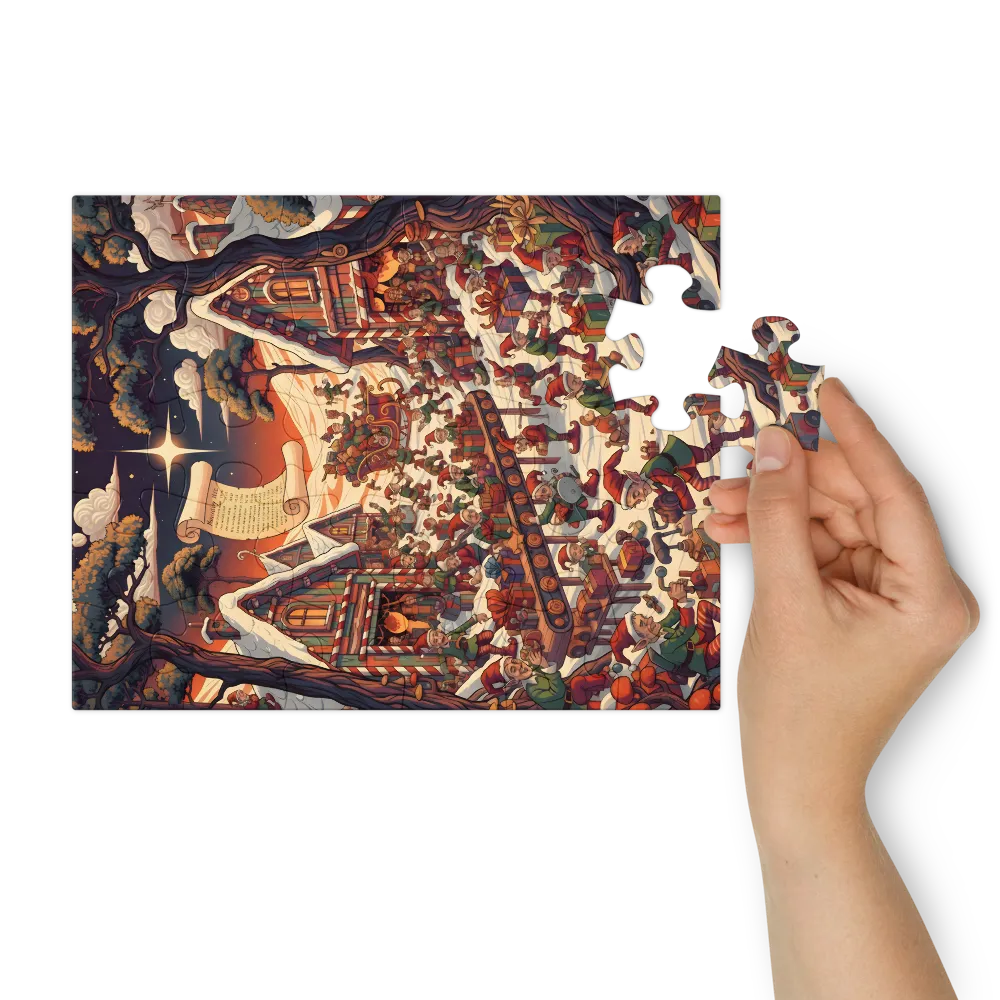 Elves' Workshop 
 Jigsaw Puzzle in Tin Box