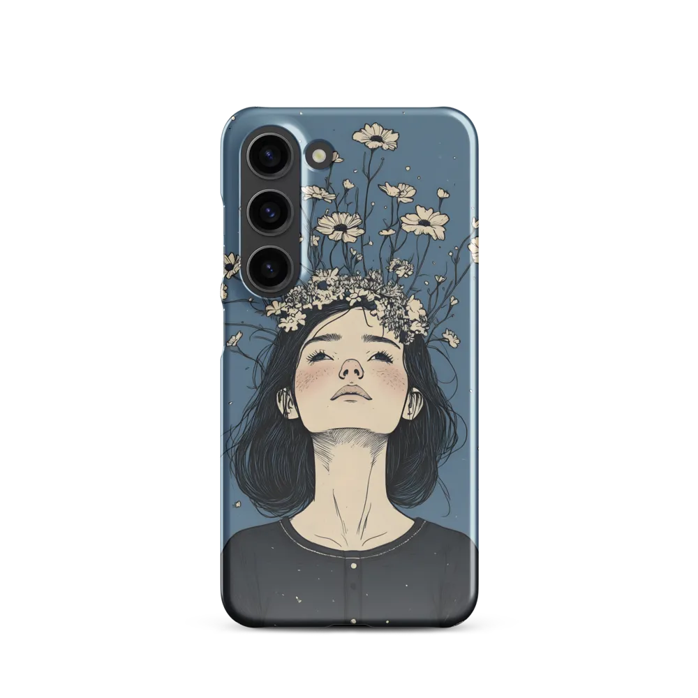 Floral Serenity: A Portrait of Tranquility | Phone Case |  S23 | Snap Case | Glossy