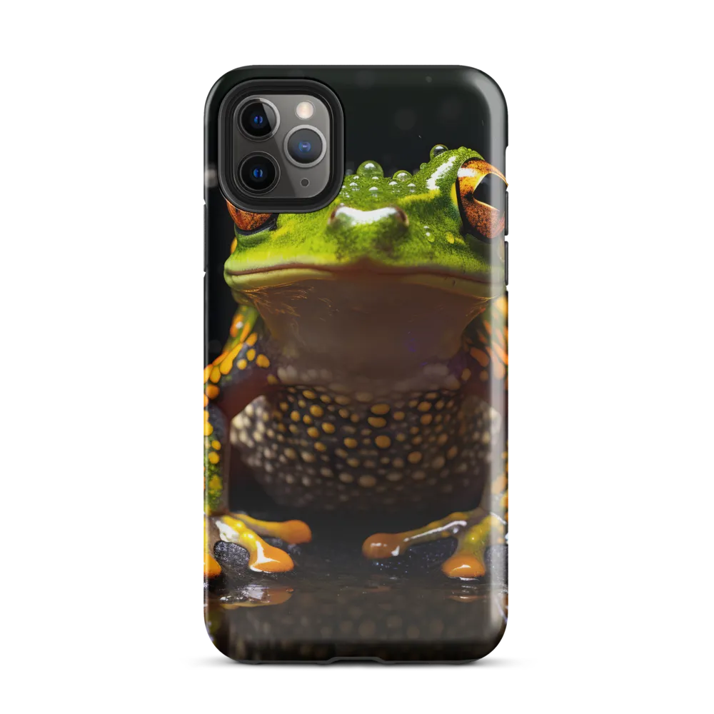 Emerald Elegance: The Frog in Focus | Phone Case |  11 Pro Max | Tough Case | Glossy