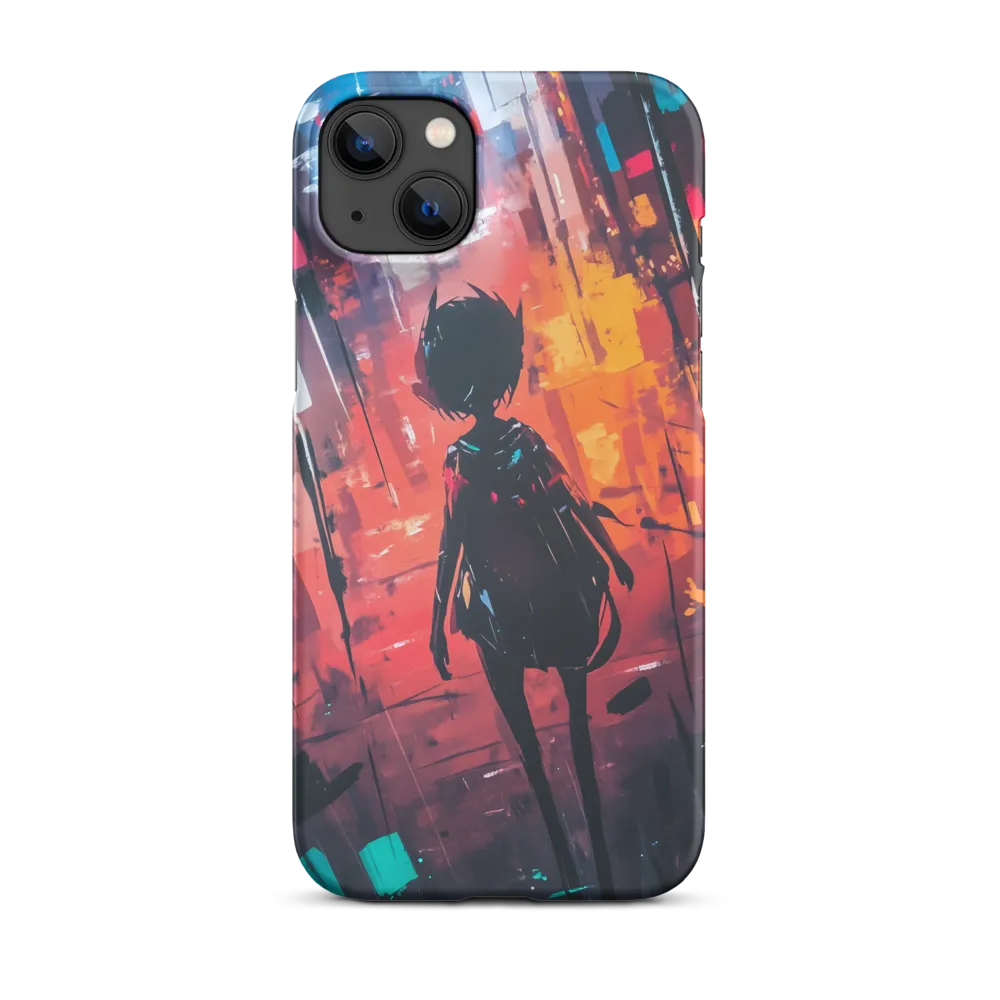 Silhouette in the Urban Abyss | Phone Case |  14 Plus | Snap Case | Matte