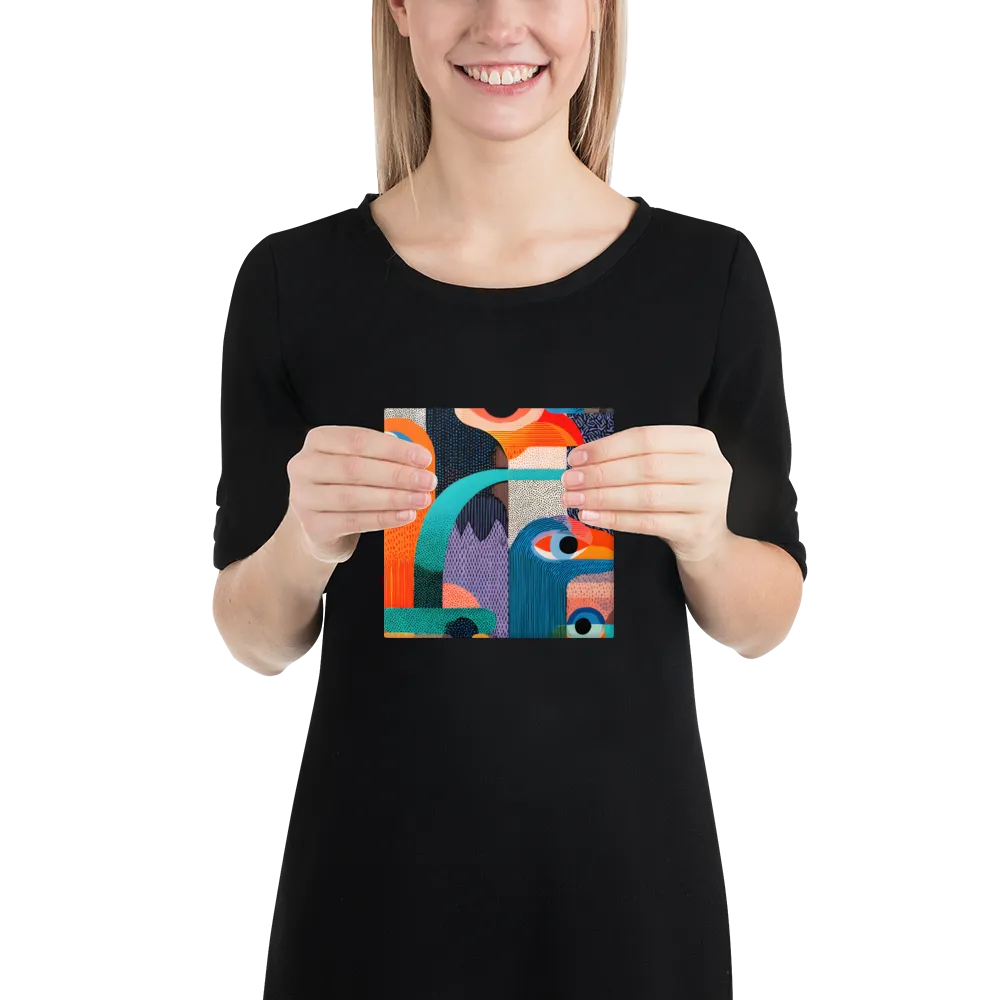 Playful Geometric Birds 
 Canvas | 6″x 6″