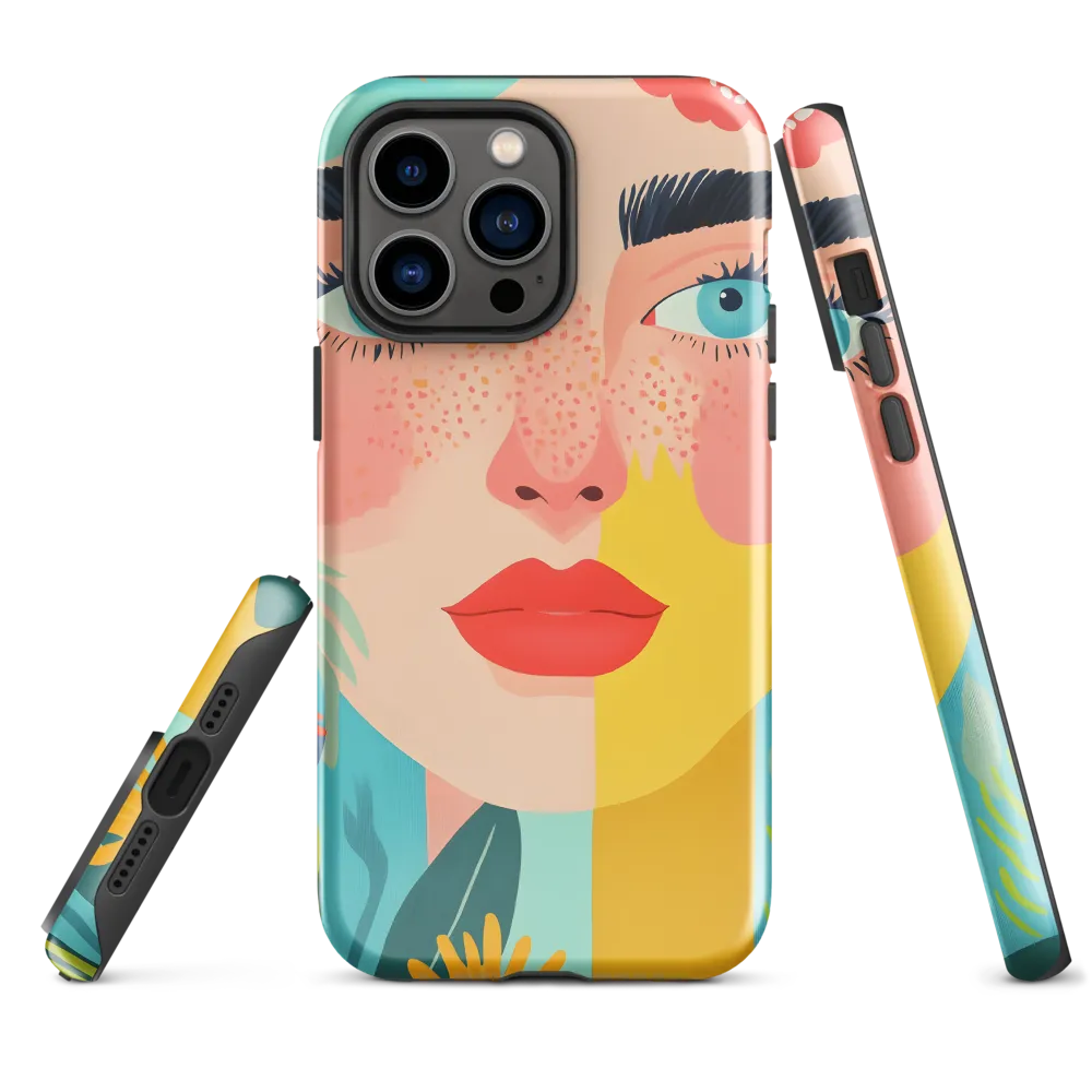 Floral Serenity: A Modern Portrait
