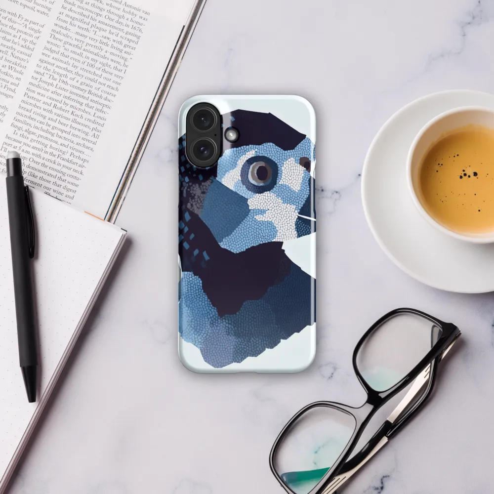 Abstract Avian Portrait in Blue