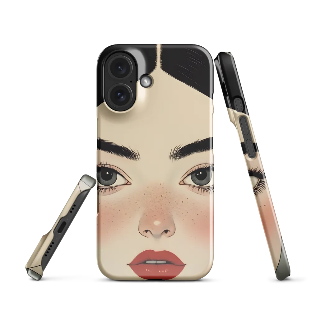 Serenity Captured: A Modern Portrait | Phone Case |  16 | Snap Case | Glossy