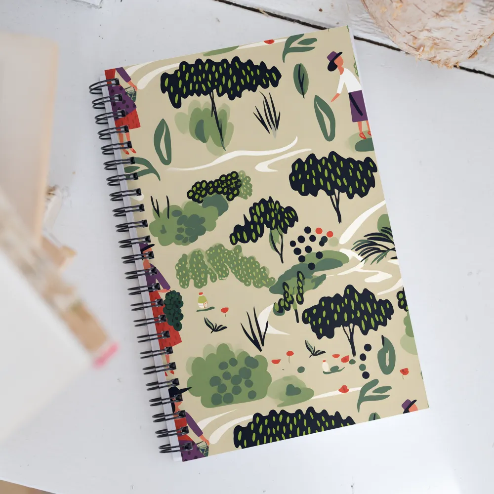 Harmony in Nature: A Whimsical Tapestry | Spiral Notebook