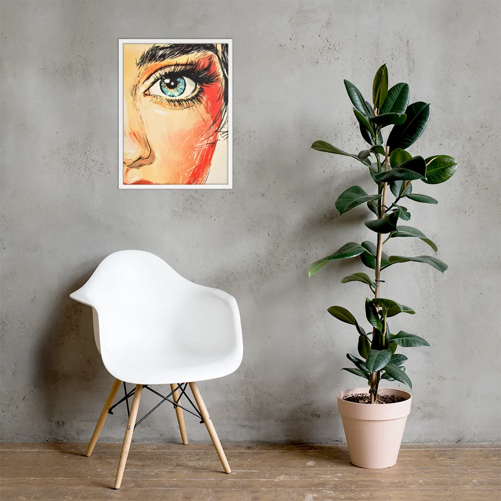 Gaze of Emotion | Poster with White Frame | 18″×24″