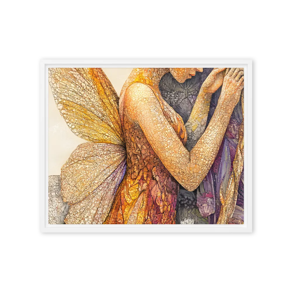 Whispers of the Frosted Meadow | Canvas with White Frame | 16″×20″