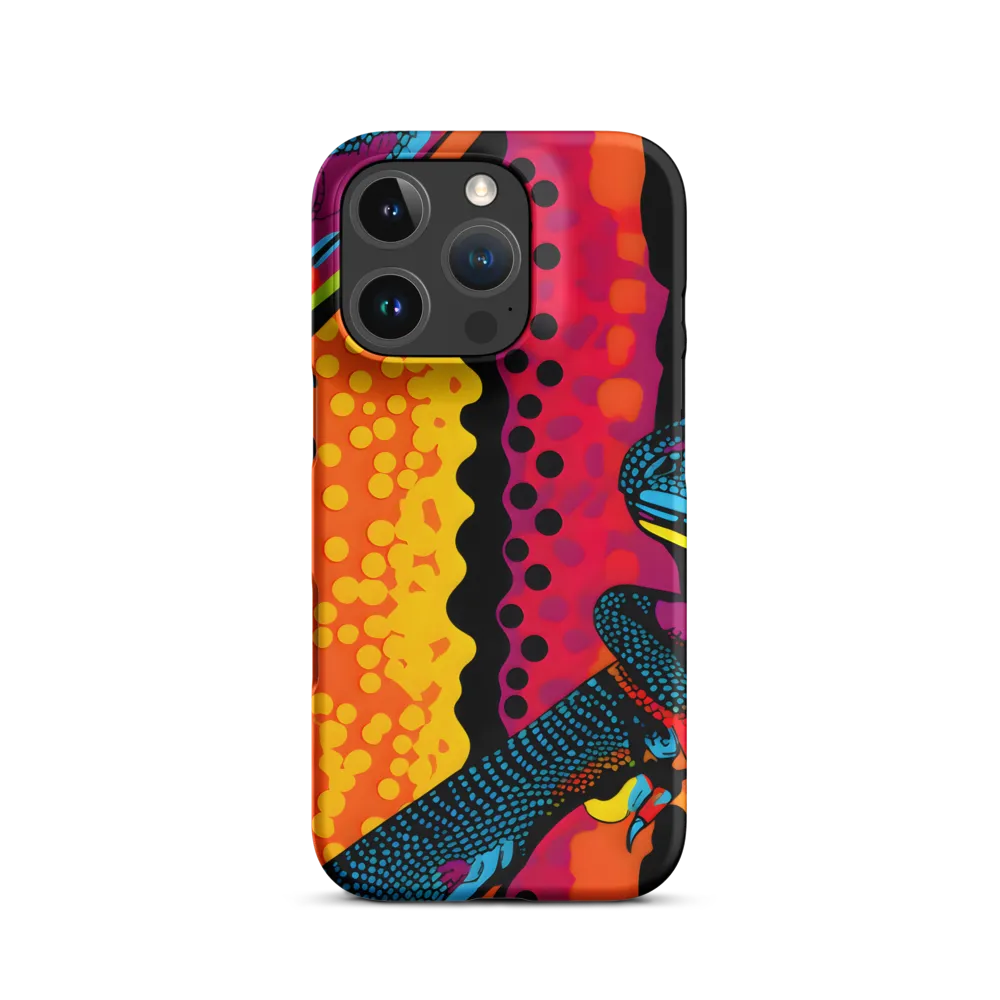 Colorful Encounters: The Playful Geckos | Phone Case |  16 Pro | Snap Case | Matte