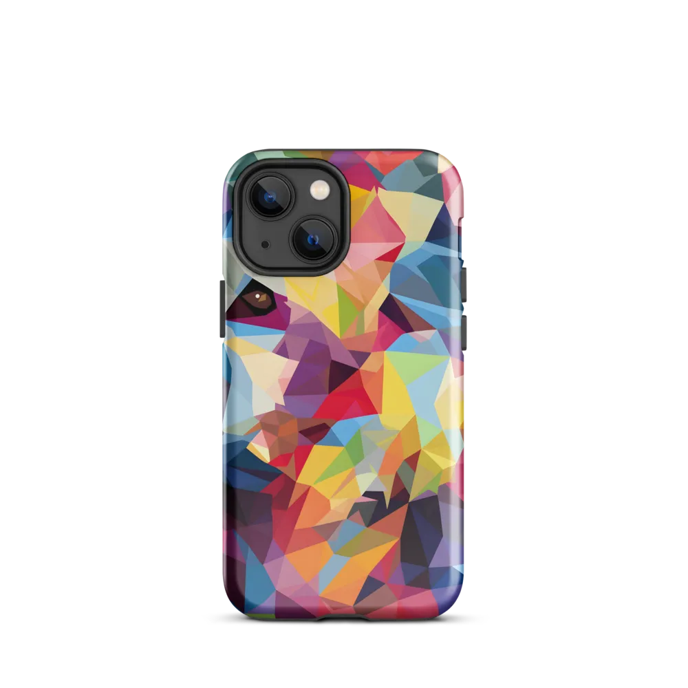 Playful Geometry: The Bear's Face | Phone Case |  13 mini | Tough Case | Glossy