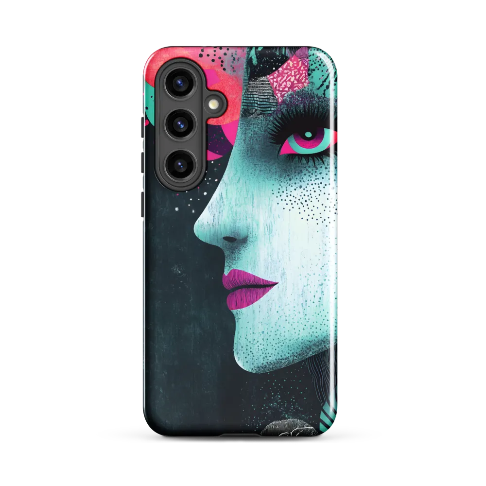 Mystical Beauty in Blue and Pink | Phone Case |  S24 Plus | Tough Case | Glossy