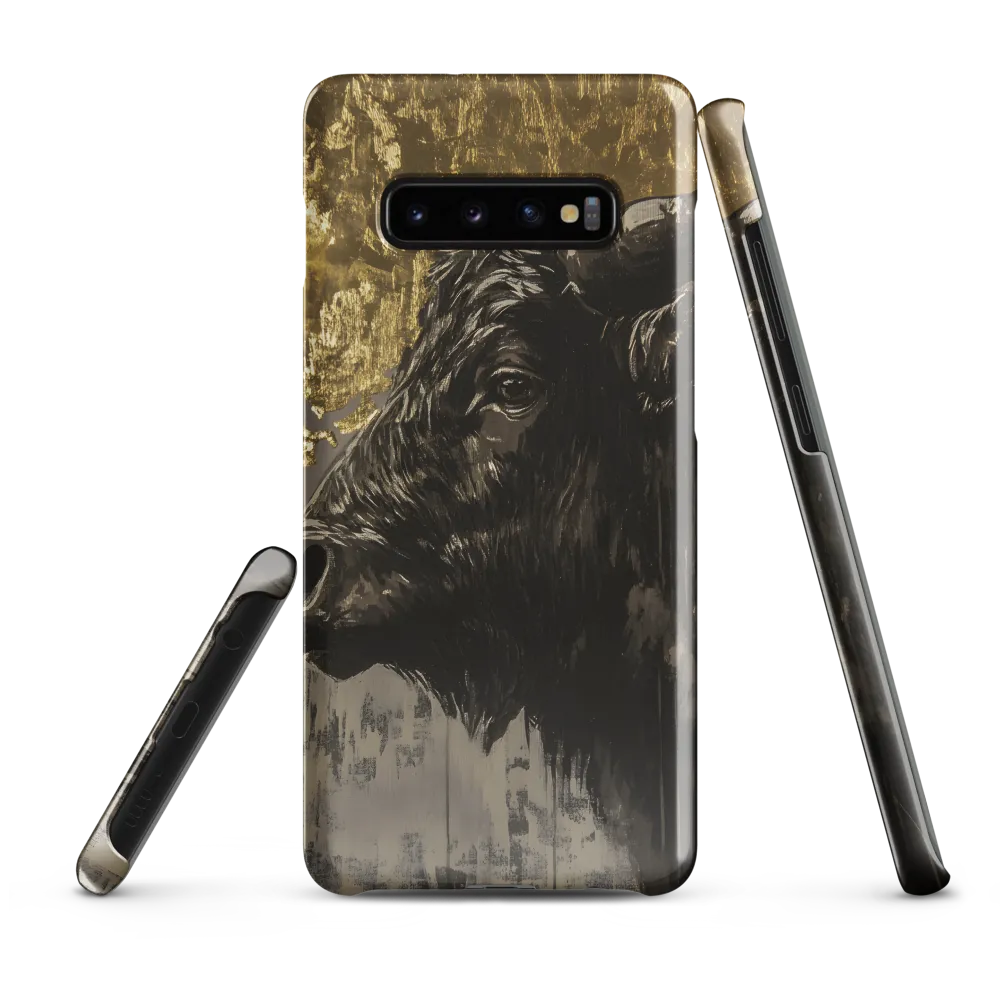 Majestic Bull Against the Golden Horizon | Phone Case |  S10 Plus | Snap Case | Glossy