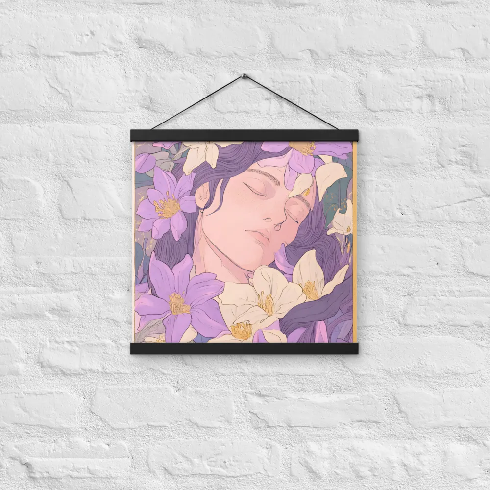 Harmony in Bloom | Poster With Black Wood Hanger | 16″×16″