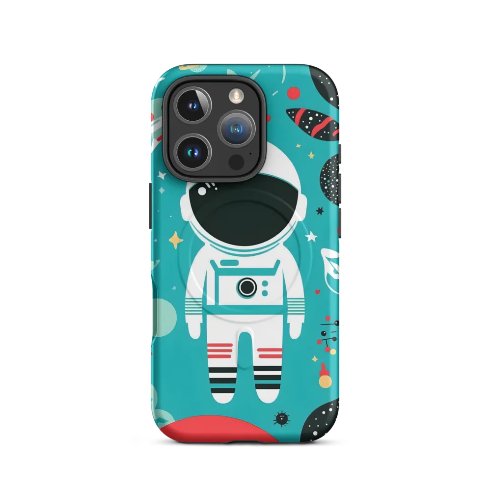 Whimsical Astronaut in Cosmic Wonderland | Phone Case |  16 Pro | MagSafe® Tough Case | Matte