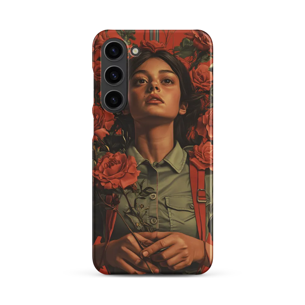 Harmony and Strength: A Portrait Among Roses
