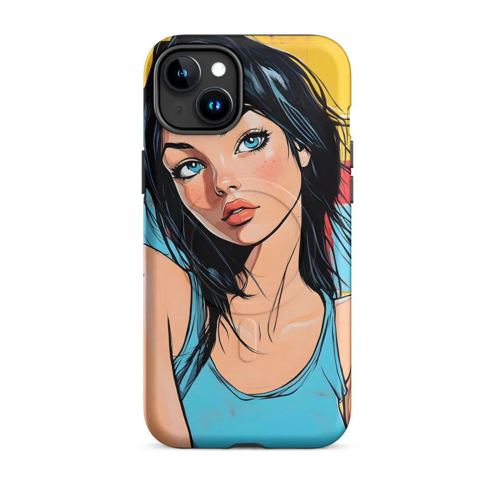 Vibrant Portrait of Modern Youth | Phone Case |  15 Plus | MagSafe® Tough Case | Matte
