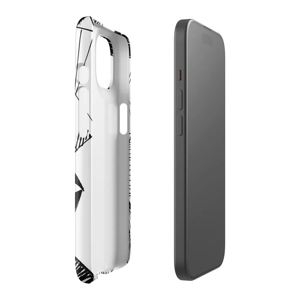 Dynamic Geometry in Ink | Phone Case |  15 | Snap Case | Glossy