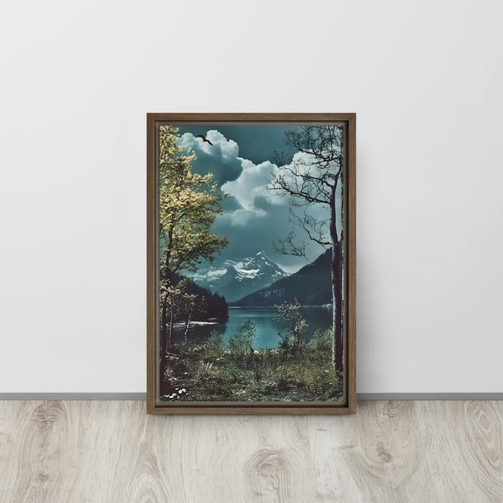 Whispers of Tranquility | Canvas with Brown Frame | 12″×18″
