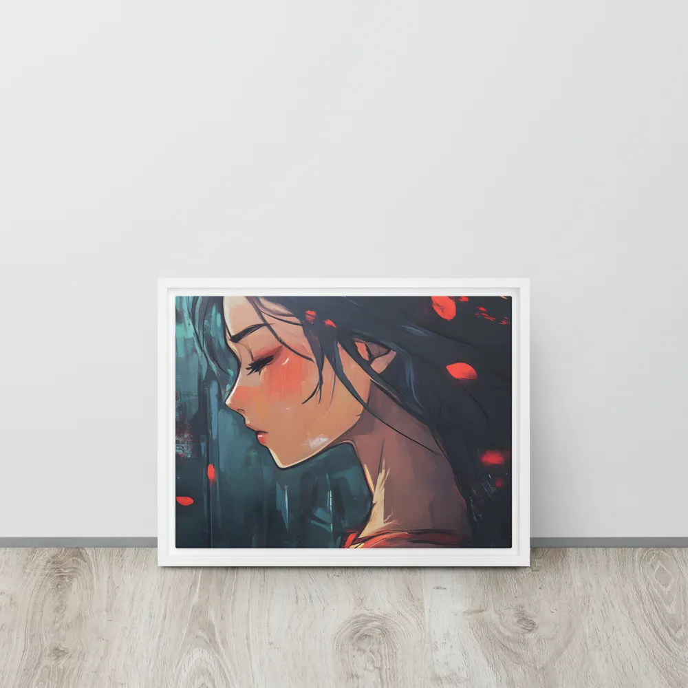 Whispers of Melancholy | Canvas with White Frame | 12″×16″