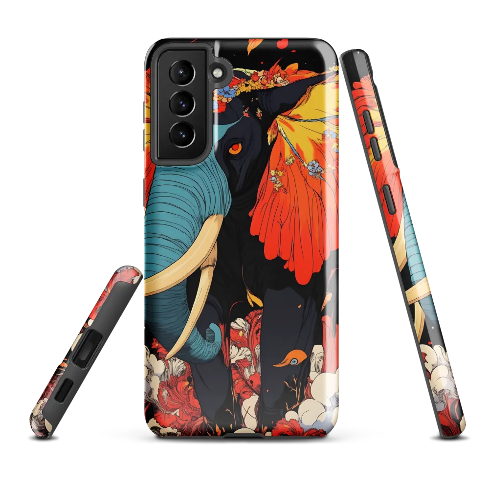 Majesty of the Floral Elephant | Phone Case |  S21 Plus | Tough Case | Glossy