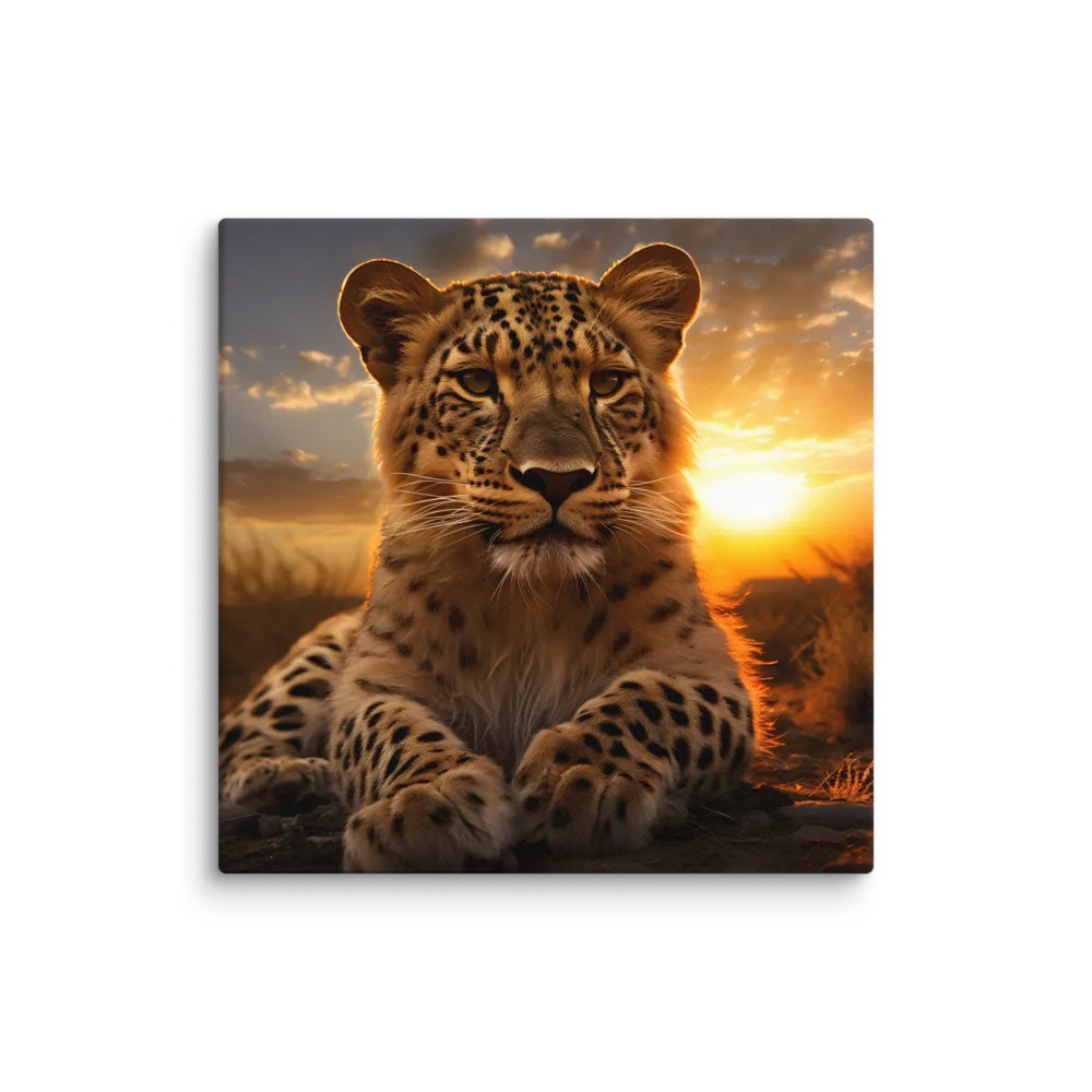 Regal Presence: The Leopard at Sunset