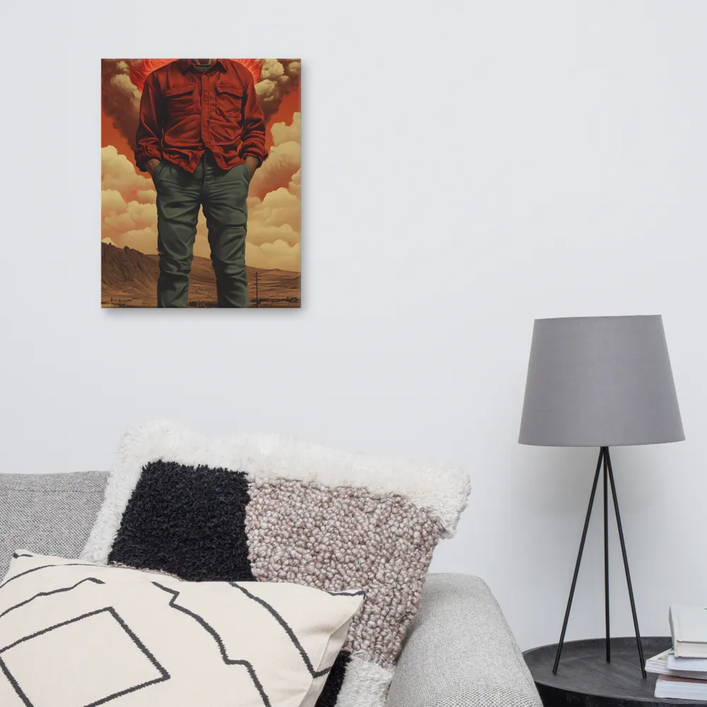 Defiant Spirit in a Surreal Landscape | Canvas | 16″×20″