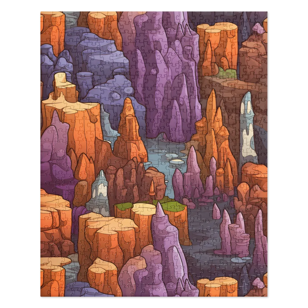 Vibrant Rockscape: A Digital Odyssey | Jigsaw Puzzle | 520 pieces