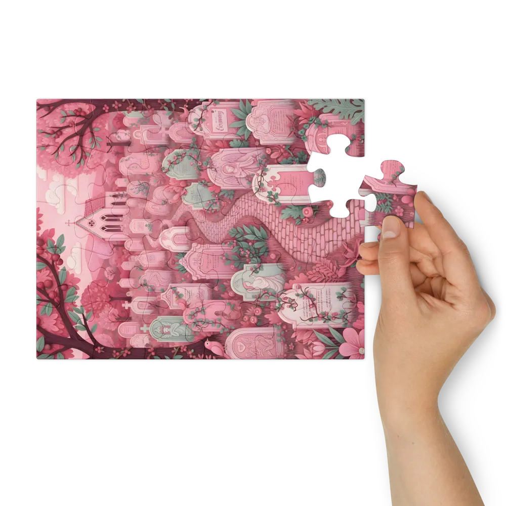 Blushing Cemetery 
 Jigsaw Puzzle in Tin Box