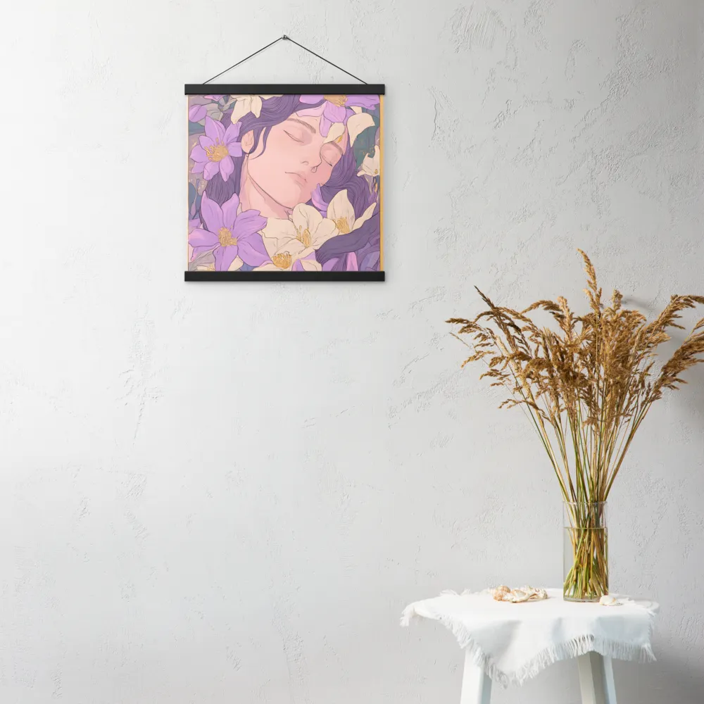 Harmony in Bloom | Poster With Black Wood Hanger | 16″×16″