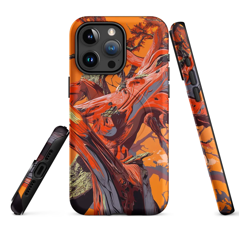 Life in Motion: An Abstract Tree | Phone Case |  15 Pro Max | MagSafe® Tough Case | Matte